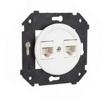 Розетка компьютерная RJ45 CAT.5е с накладкой белый B3-302-21 BIRONI