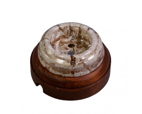 Ретро розетка электрическая мрамор, RS1-80006 Retrika, серия Ideal