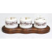 Рамка с пластиковой вставкой 3 местная, орех лакированный, 25363 Lindas