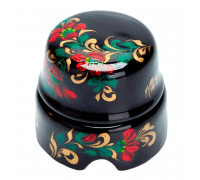Распаечная коробка малая D60 черный с росписью под Хохлому BOX1BL.HL Salvador