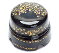 Распаечная коробка большая D85 черный с золотой росписью BOX2BL.GD Salvador
