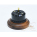 Ретро выключатель черный, ручка латунь, 34415-G Lindas одноклавишный
