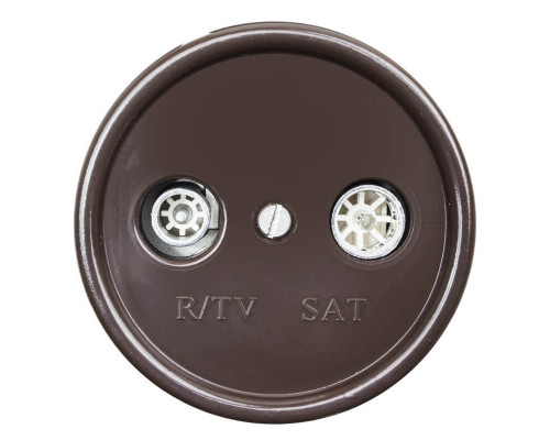 Розетка R/TV-Sat проходная, коричневая, B1-304-22 BIRONI