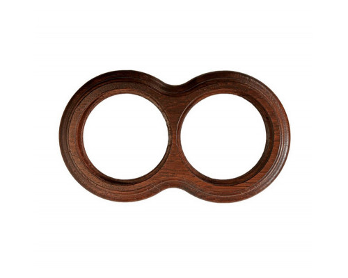 Рамка на бревно D220 мм. 2 местная, восьмерка, дуб коричневый НО32ДК220 Salvador