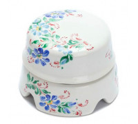 Распаечная коробка большая D85 белый с росписью Жостово BOX2WT.RJ Salvador